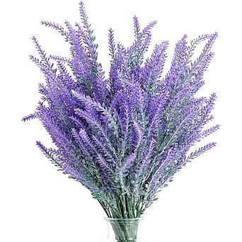Weather-Resistant Realistic Artificial Lavender Stems for Outdoor and Wedding Decor.