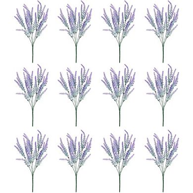 Weather-Resistant Realistic Artificial Lavender Stems for Outdoor and Wedding Decor.