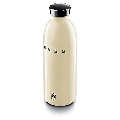 SMEG x 24Bottles Insulated Stainless Steel Water Bottle Travel Mug - 17oz Cream