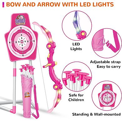 2 Bow and Arrow Sets with LED Light-up