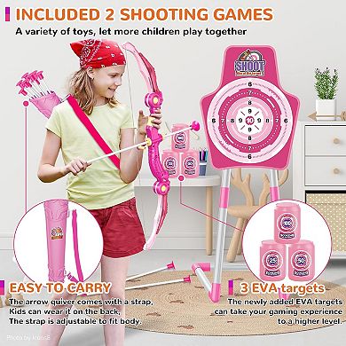 2 Bow and Arrow Sets with LED Light-up