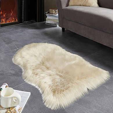 Faux Fur Rug Fluffy, Ultra Soft, Sheepskin Shag for Bedroom & Sofa