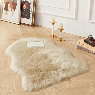 Faux Fur Rug Fluffy, Ultra Soft, Sheepskin Shag for Bedroom & Sofa