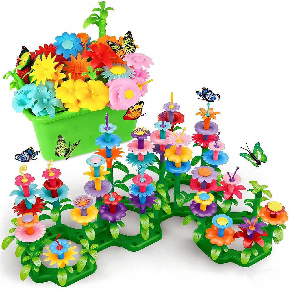 148pcs Flower Garden Building Kit with Storage case, Pretend Play ...