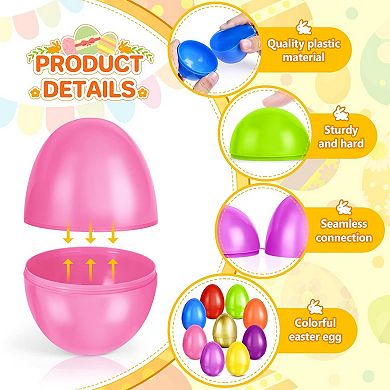 SpringFlower 2.3” Unfilled Easter Eggs, 60 pcs Colorful Egg Plus 1 Golden Egg