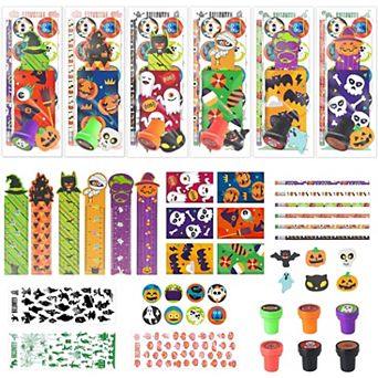SpringFlower 168 pc Halloween Stationery Pencils Erasers Notepad Stamps Stickers Ideal Part