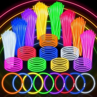 SpringFlower 100 pc Glow Sticks Bulk Party Favors