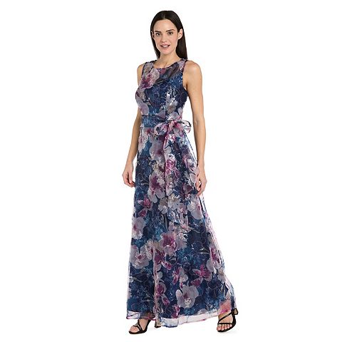 Женские платья R&M Petite R&M Richards Floral Organza Maxi Dress