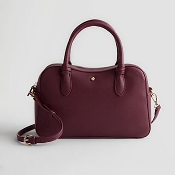 LC Lauren Conrad Ellery Curved Knot Satchel Bag