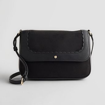 LC Lauren Conrad Scallop Edge Flap Crossbody Bag