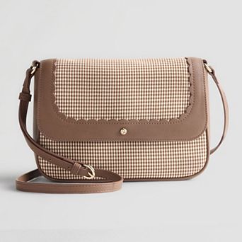 LC Lauren Conrad Scallop Edge Flap Crossbody Bag