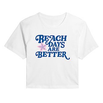 Juniors' Beach Days Are Better Cropped Tee