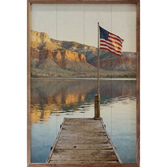 Kendrick Home Mountain Lake Flag Wall Art