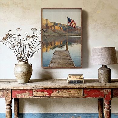 Kendrick Home Mountain Lake Flag Wall Art