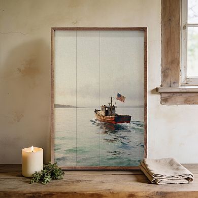 Kendrick Home Nautical Americana Sailboat Wall Art