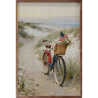 Kendrick Home Patriotic Bike Wall Art