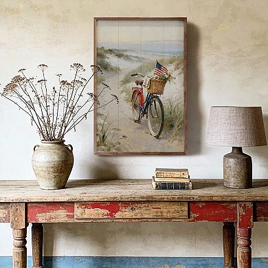 Kendrick Home Patriotic Bike Wall Art