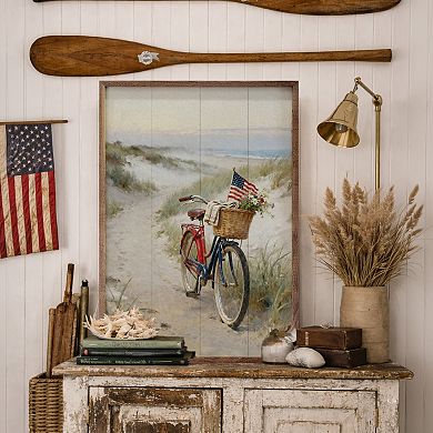 Kendrick Home Patriotic Bike Wall Art