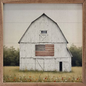 Kendrick Home Flag Barn Wall Art
