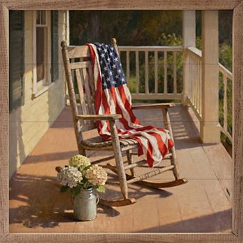 Kendrick Home Patriotic Porch Rocking Chair