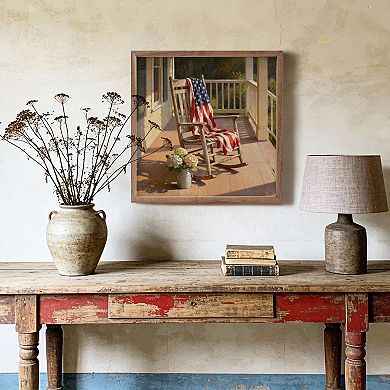 Kendrick Home Patriotic Porch Rocking Chair
