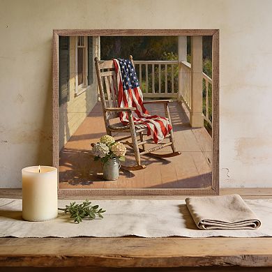 Kendrick Home Patriotic Porch Rocking Chair