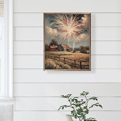 Kendrick Home Fireworks South Over Barns Wall Art