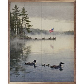 Kendrick Home Northern Lake Loon Family Wall Art