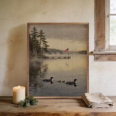 Kendrick Home Northern Lake Loon Family Wall Art