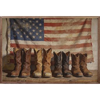 Kendrick Home Old Americana Boots Wall Art