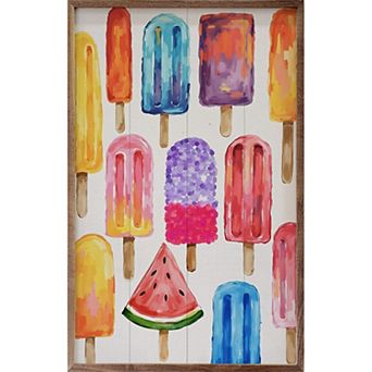 Kendrick Home Colorful Popsicles Wall Art