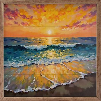 Kendrick Home Bright Summer Sunset Ocean Wall Art