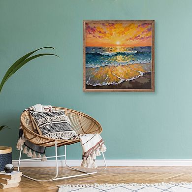 Kendrick Home Bright Summer Sunset Ocean Wall Art