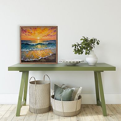 Kendrick Home Bright Summer Sunset Ocean Wall Art