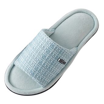 Roxoni Women’s Open Toe Indoor Slippers Soft Plush Slide Comfort Non Slip Sole Cozy Footwear