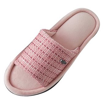 Roxoni Women’s Open Toe Indoor Slippers Soft Plush Slide Comfort Non Slip Sole Cozy Footwear