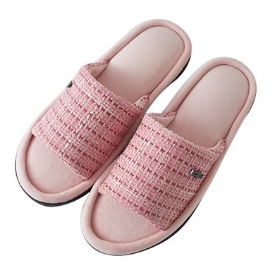 Roxoni Women’s Open Toe Indoor Slippers Soft Plush Slide Comfort Non Slip Sole Cozy Footwear