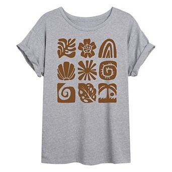 Juniors' Beach Icons Oversized Tee