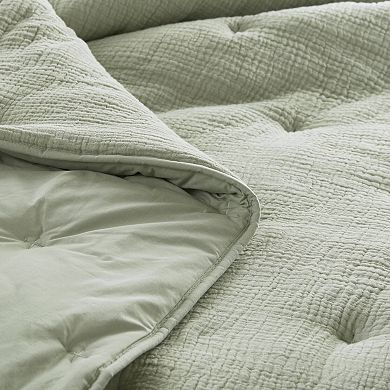 Harbor House Cotton Gauze Embroidered 3-Piece Quilt Set with Shams