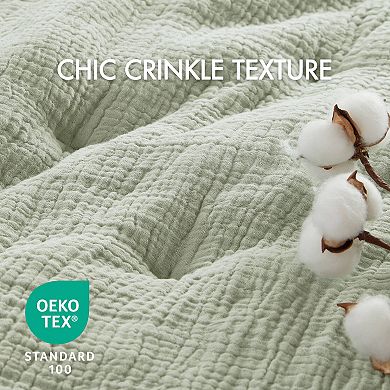 Harbor House Cotton Gauze Embroidered 3-Piece Quilt Set with Shams