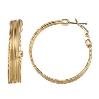 Nine West Wire Hoop Earrings