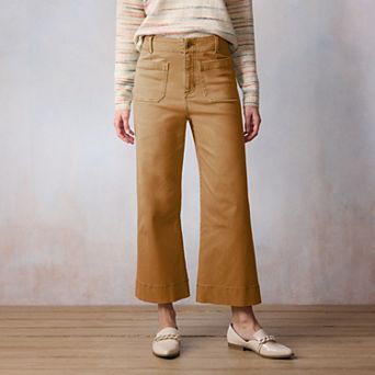 Petite LC Lauren Conrad Super High-Rise Wildflower Cropped Denim Pants