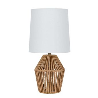 Rope Mini Table Lamp with Fabric Shade