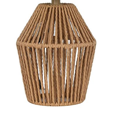 Rope Mini Table Lamp with Fabric Shade