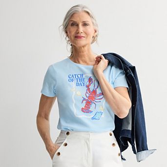 Women's Croft & Barrow® Essential Short Sleeve Graphic Tee