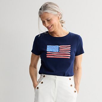 Women's Croft & Barrow® Essential Short Sleeve Graphic Tee