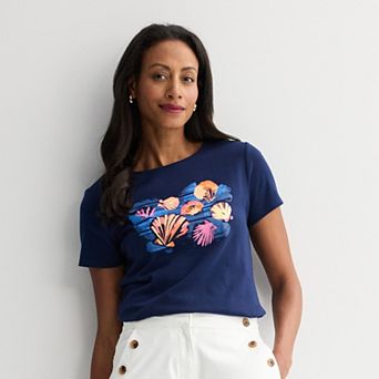 Women's Croft & Barrow® Essential Short Sleeve Graphic Tee