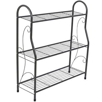 3 tier Metal Plant Stand for Indoor Outdoor Display and Storage