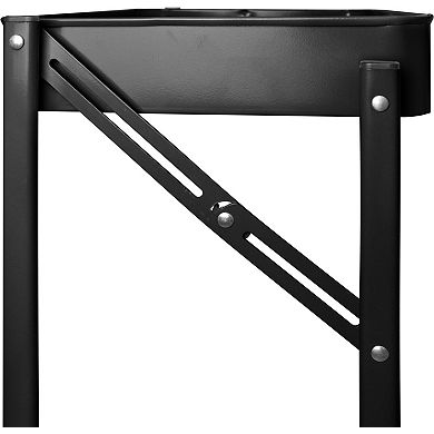 Heritage Living 3-Shelf Foldable Rolling Cart with Wheels