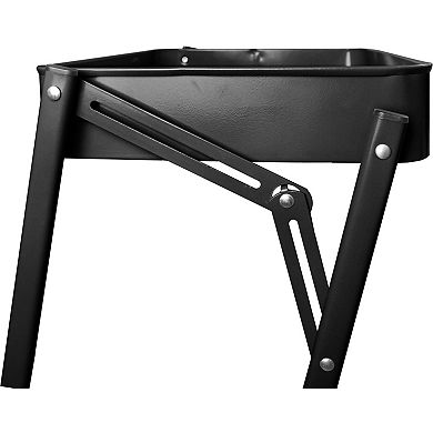 Heritage Living 3-Shelf Foldable Rolling Cart with Wheels